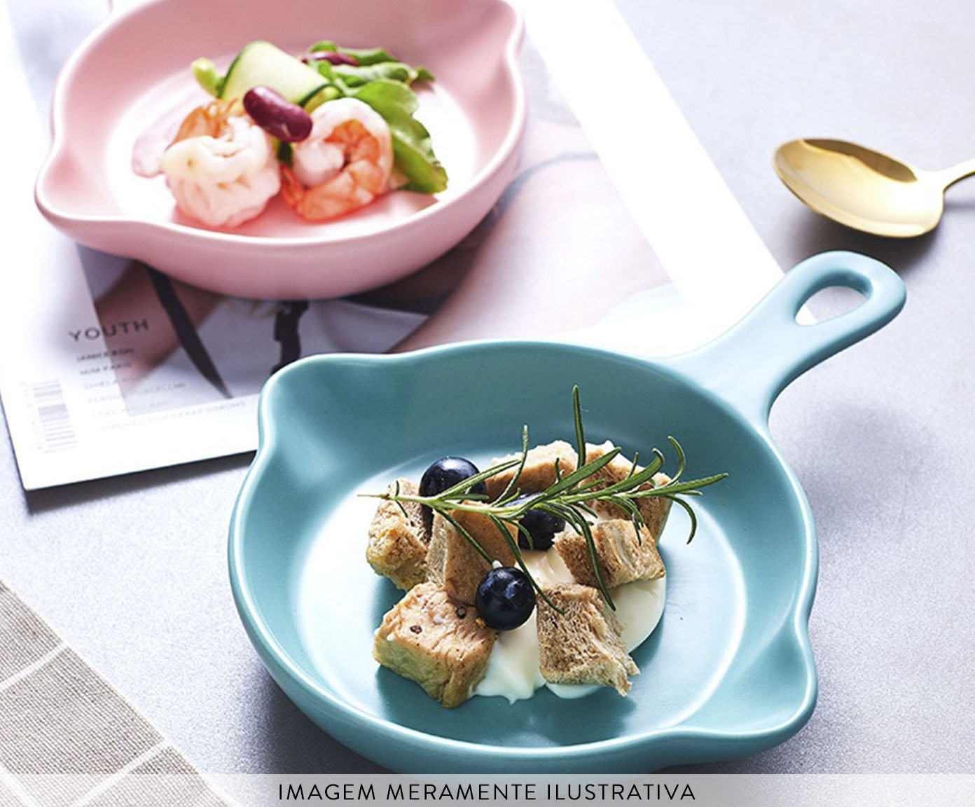 Travessa Frigideira em Porcelana Gourmand Rosa image number 4
