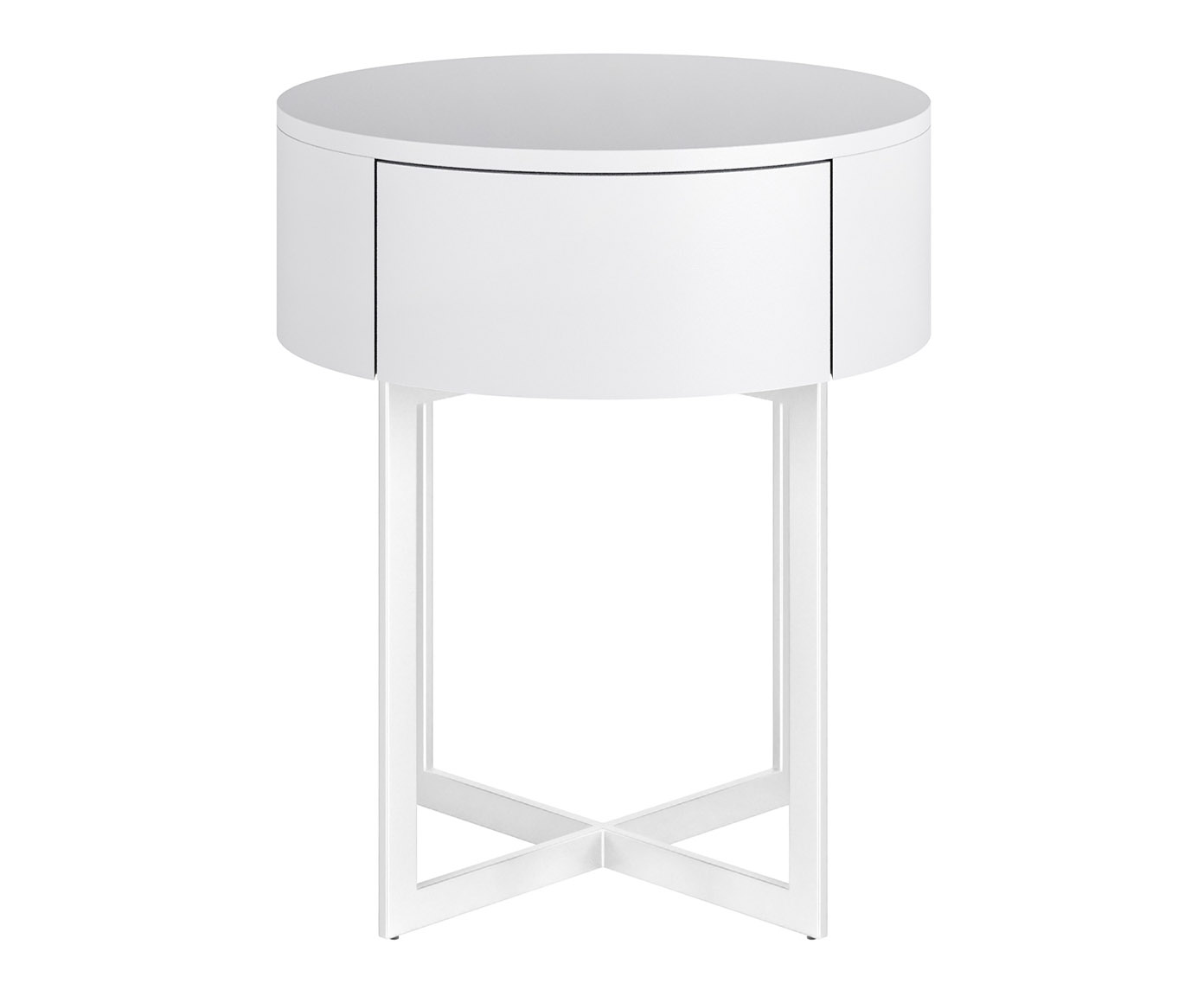 Mesa de Cabeceira Redonda Pecci Branco - image 0