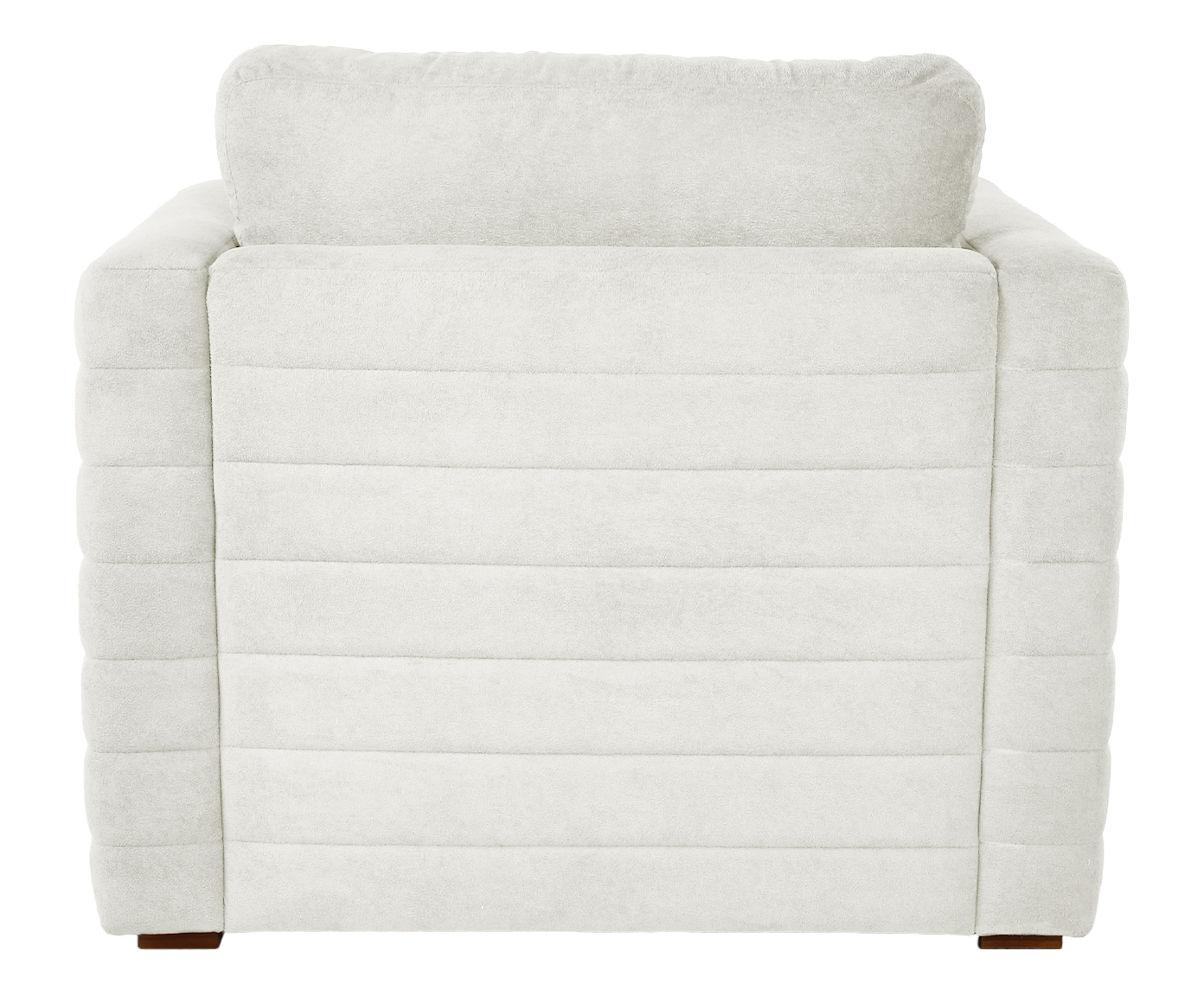 Poltrona Gom em Boucle aveludado - Branco image number 3
