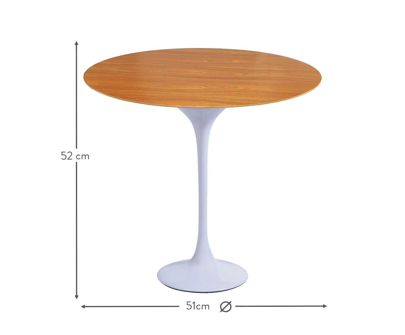 Mesa Saarinen Lateral Freij&oacute; Base Branca - image 1