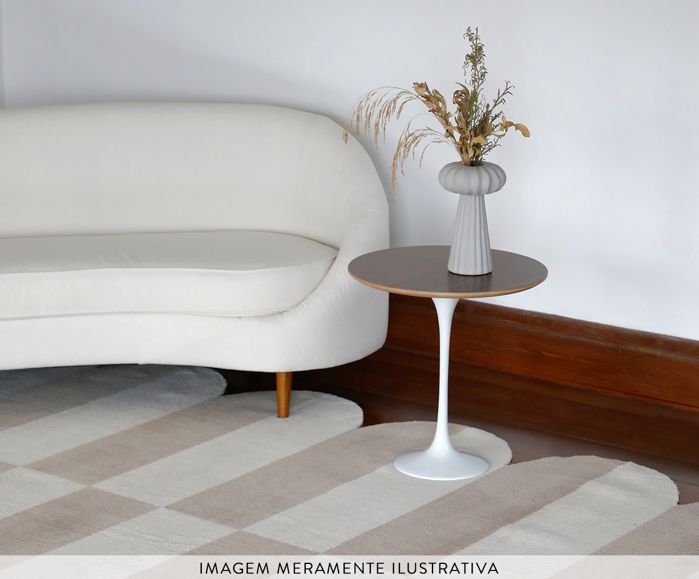 Mesa Saarinen Lateral Oval Pau Ferro Base Preta image number 2