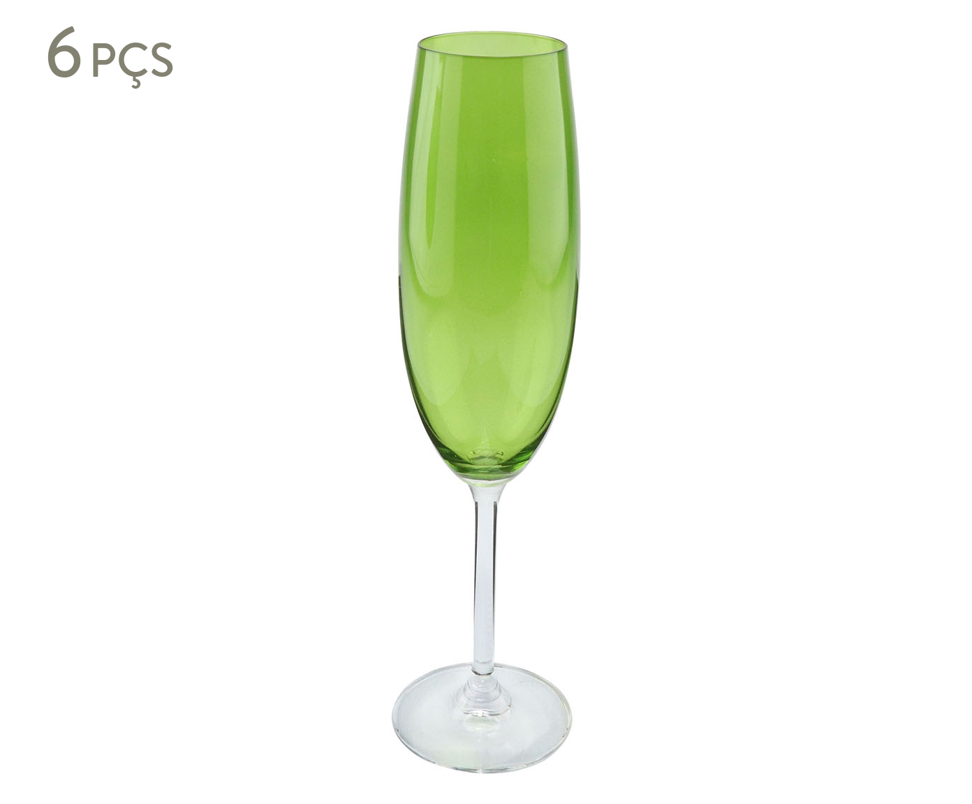 Jogo de Ta&ccedil;as para Champanhe Gastro em Cristal Ecol&oacute;gico Verde - image 0