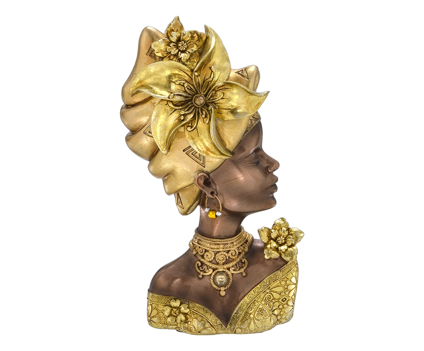 Africana Decorativa Dandara Bronze e Dourado - image 0