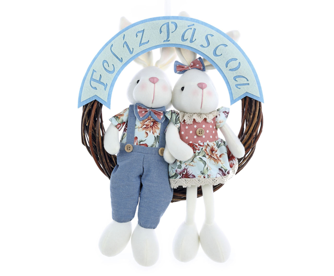 Guirlanda com Coelhos Feliz P&aacute;scoa Summer - image 0
