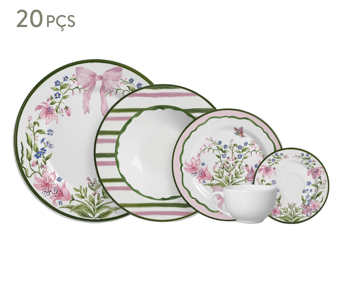 Aparelho de Jantar Bellet Bouquet Rosa - image 0
