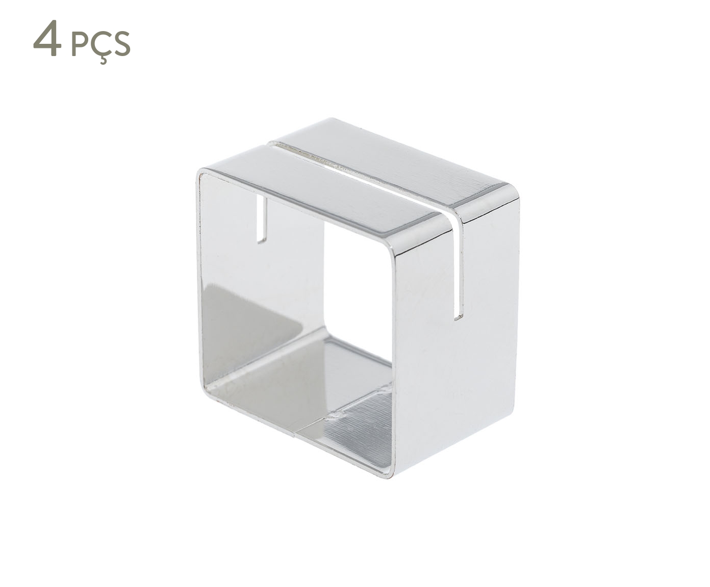 Jogo de Porta-Guardanapos Cubo Prata - image 0