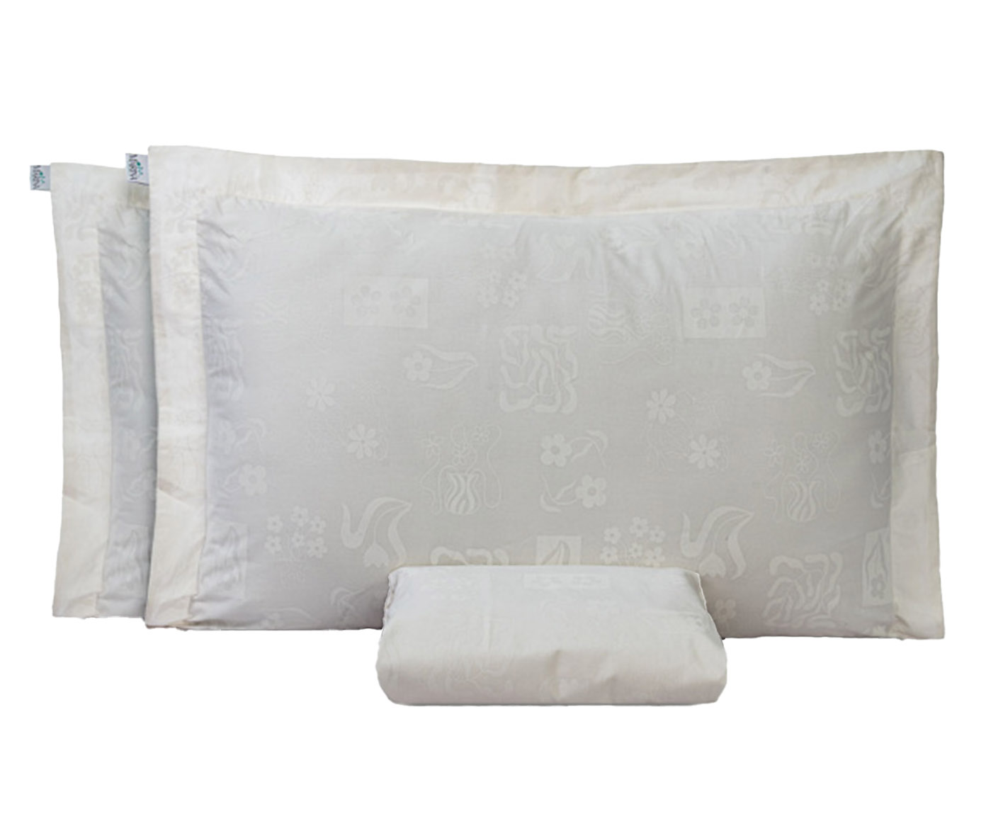 Jogo de Len&ccedil;ol Inferior Percalle Estampado All White 200 Fios - image 0