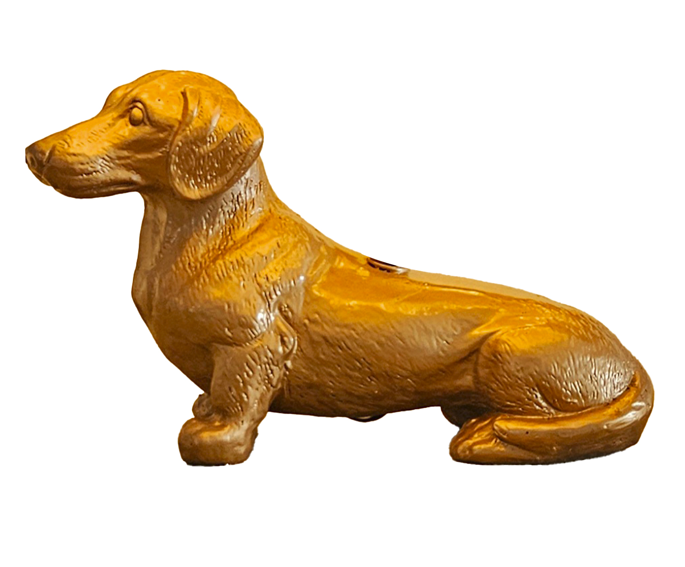 Base Lumin&aacute;ria Cachorro Dachshund Dourado - image 0
