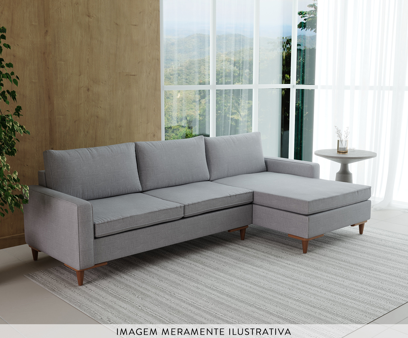 Sof&aacute; Sivas com Chaise Esquerda II Cinza image number 7