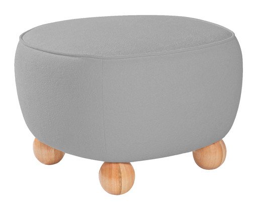 Puff Ball Feet em Boucle Aveludado Cinza - image 0