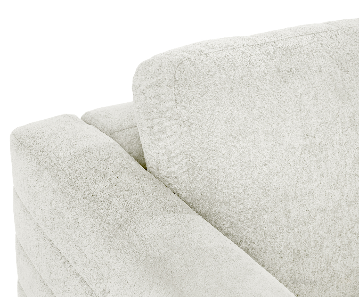 Poltrona Gom em Boucle aveludado - Branco image number 4