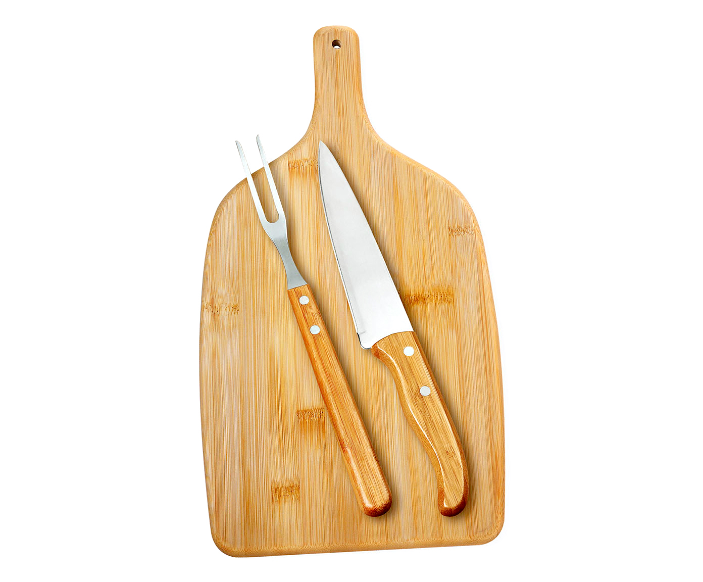 Jogo para Cozinha em Inox E Bambu Saverio - image 0