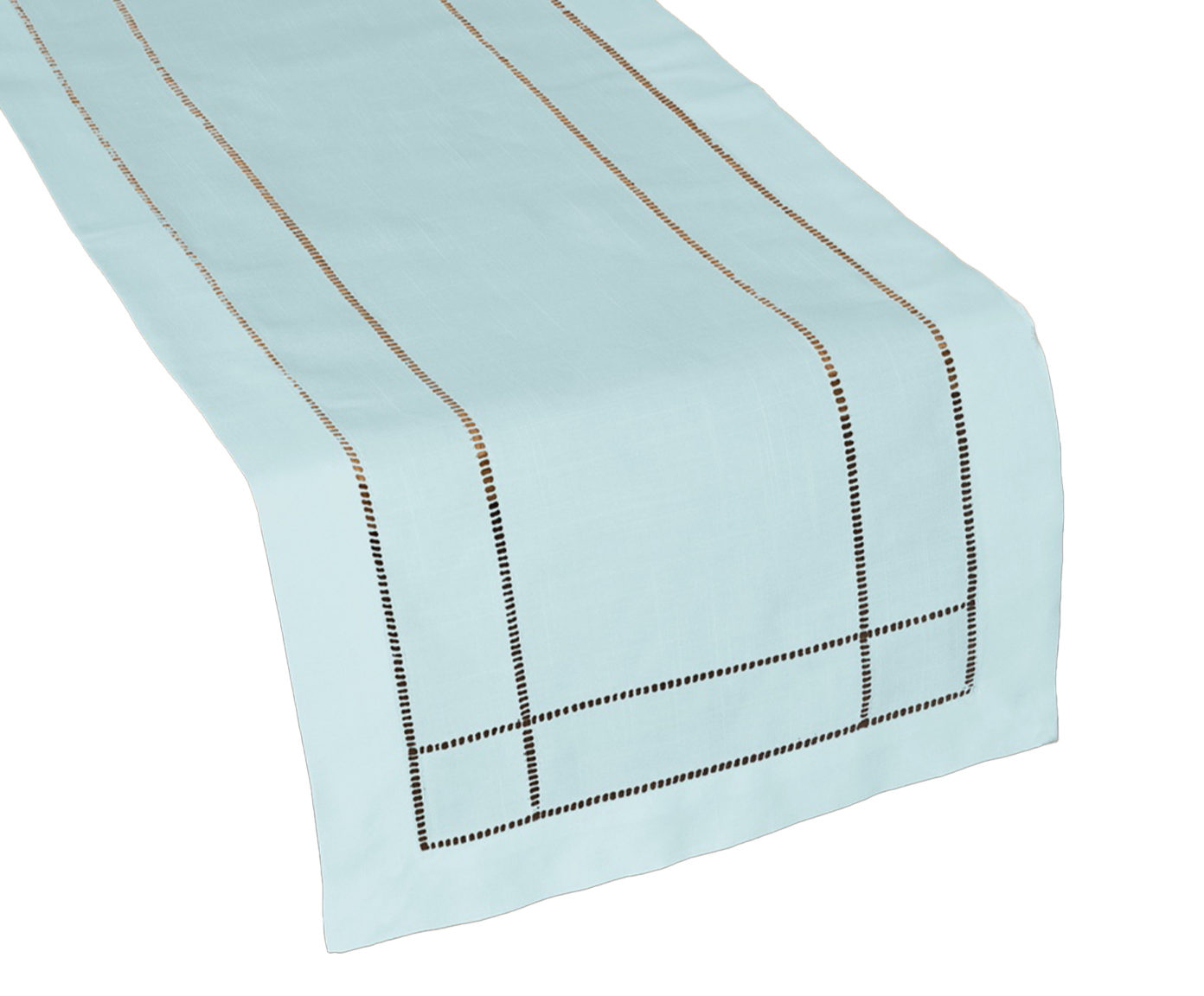 Caminho de Mesa com Ponto Ajour Azul Claro - image 0