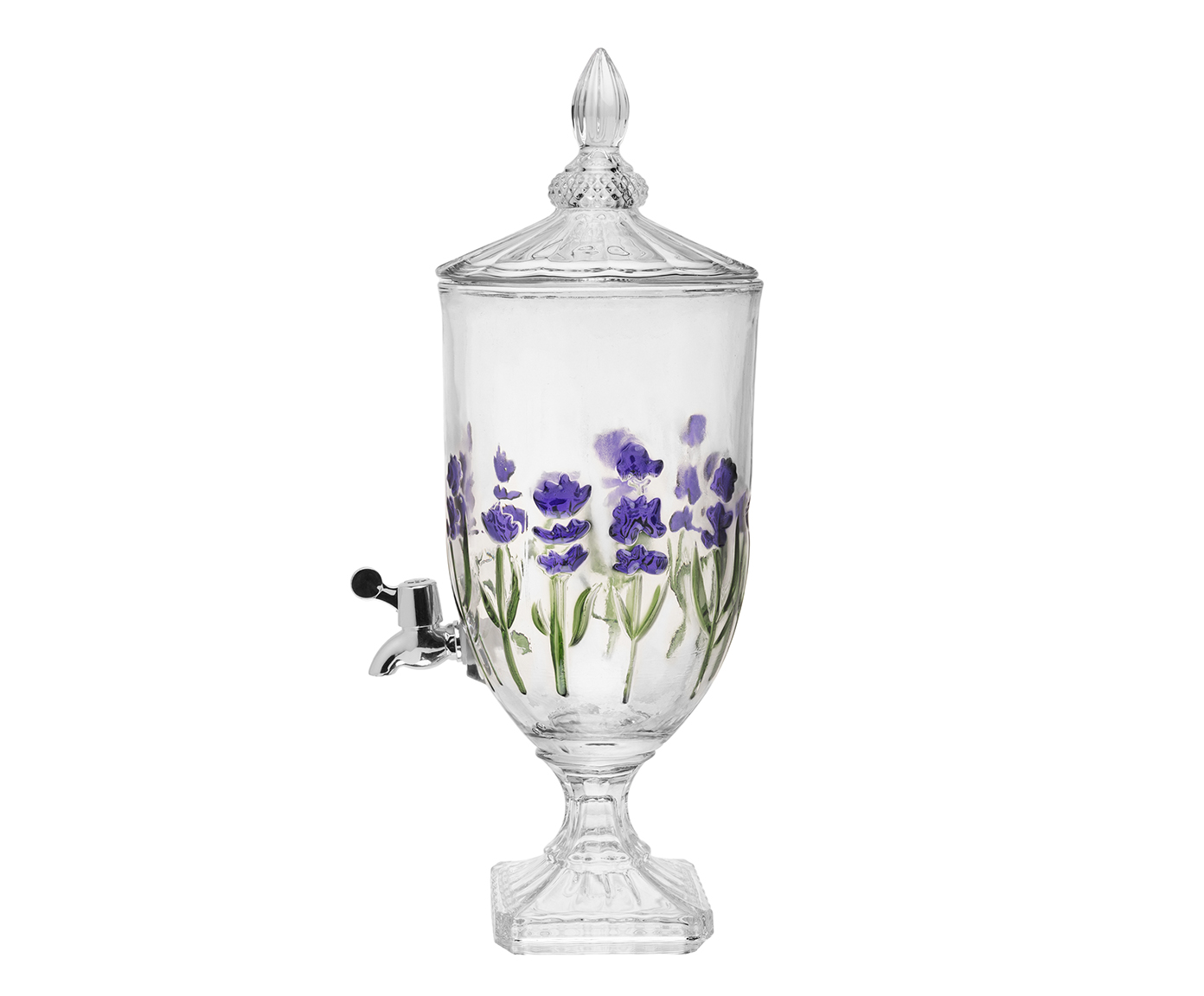 Suqueira com P&eacute; e Tampa Lavanda Hand Painting - image 1