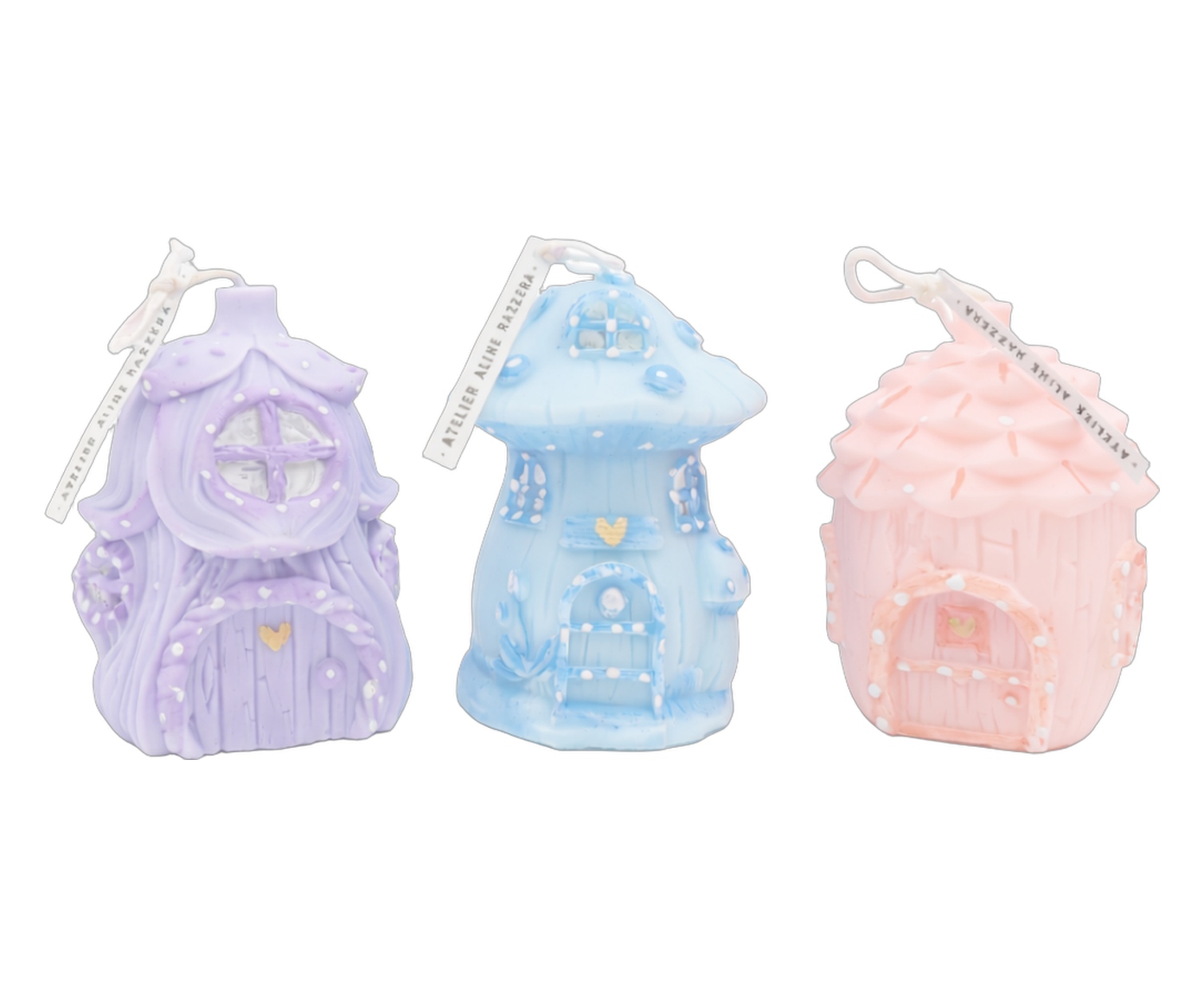 Velas Casinhas P&aacute;scoa Azul, Lil&aacute;s e Rosa - pre&ccedil;as - image 0