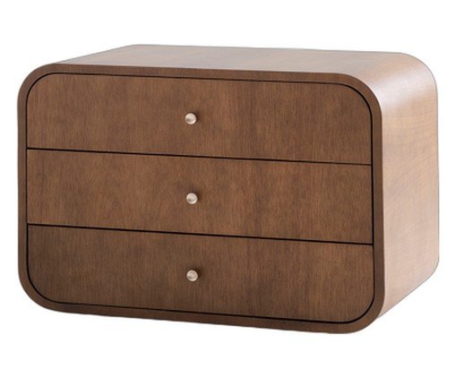 Mesa de cabeceira Dulce Curve Castanho - image 0
