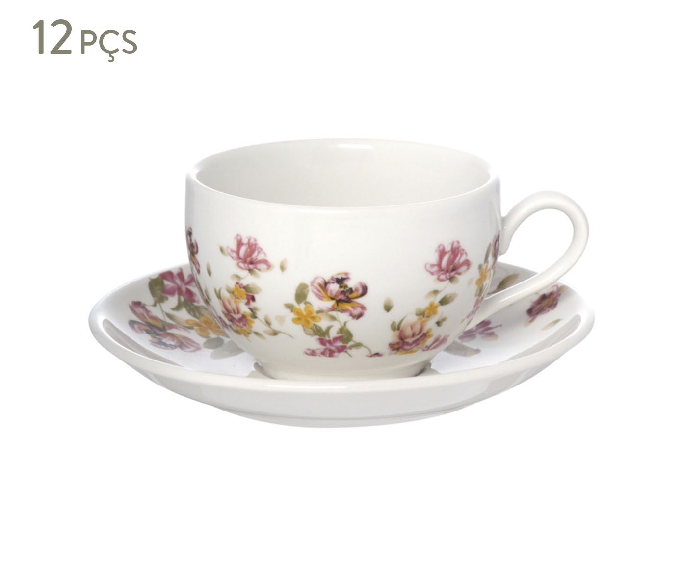 Jogo de X&iacute;cara para Ch&aacute; Le Jar em Porcelana Branca - image 0