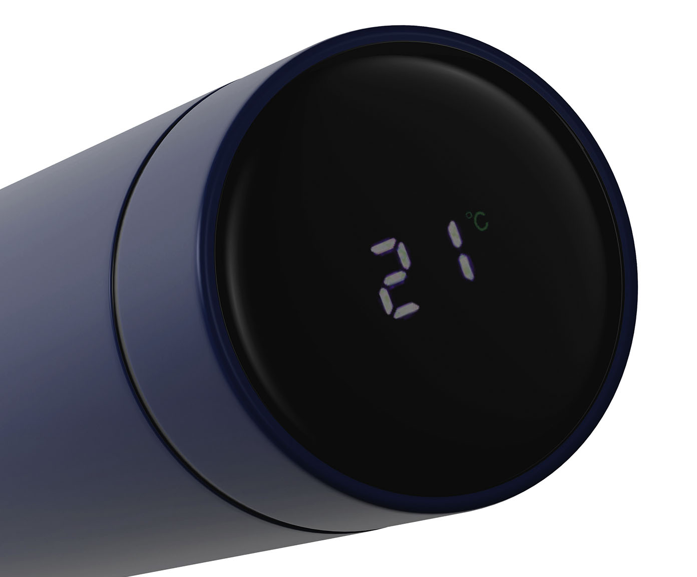 Garrafa T&eacute;rmica em Inox com Visor de Temperatura Wolff Azul - image 1