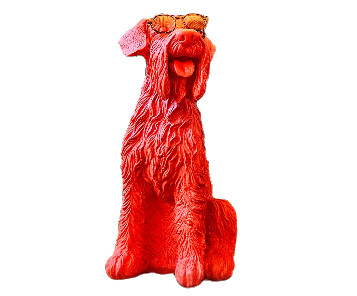 Base Lumin&aacute;ria Cachorro Schnauzer Gabrielo Vermelho image number 1