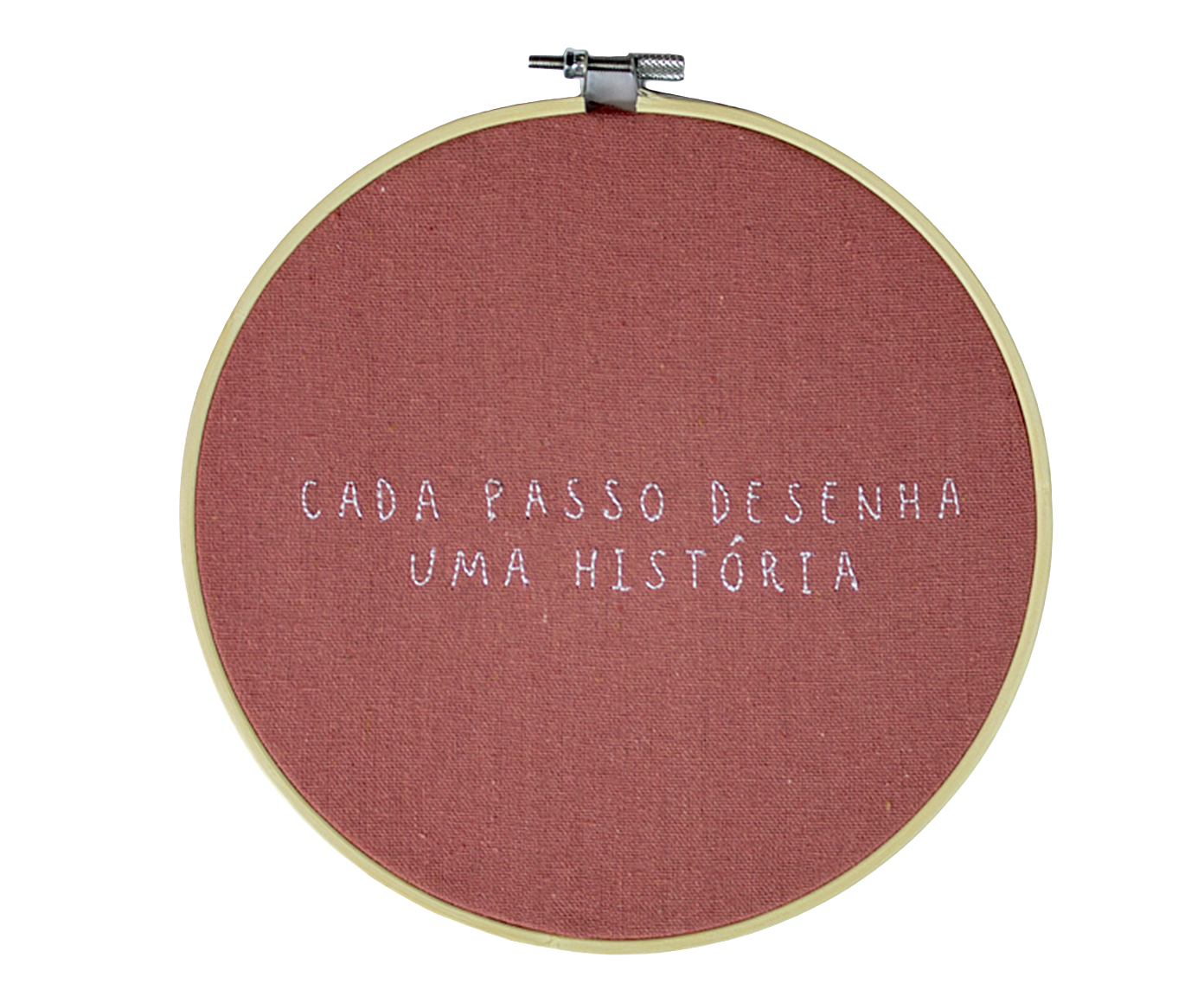 Bordado Decorativo "Cada Passo Desenha uma Hist&oacute;ria" - image 0