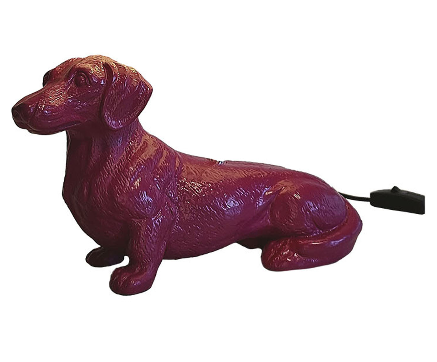 Base Lumin&aacute;ria Cachorro Dachshund Rosa Bivolt - image 1