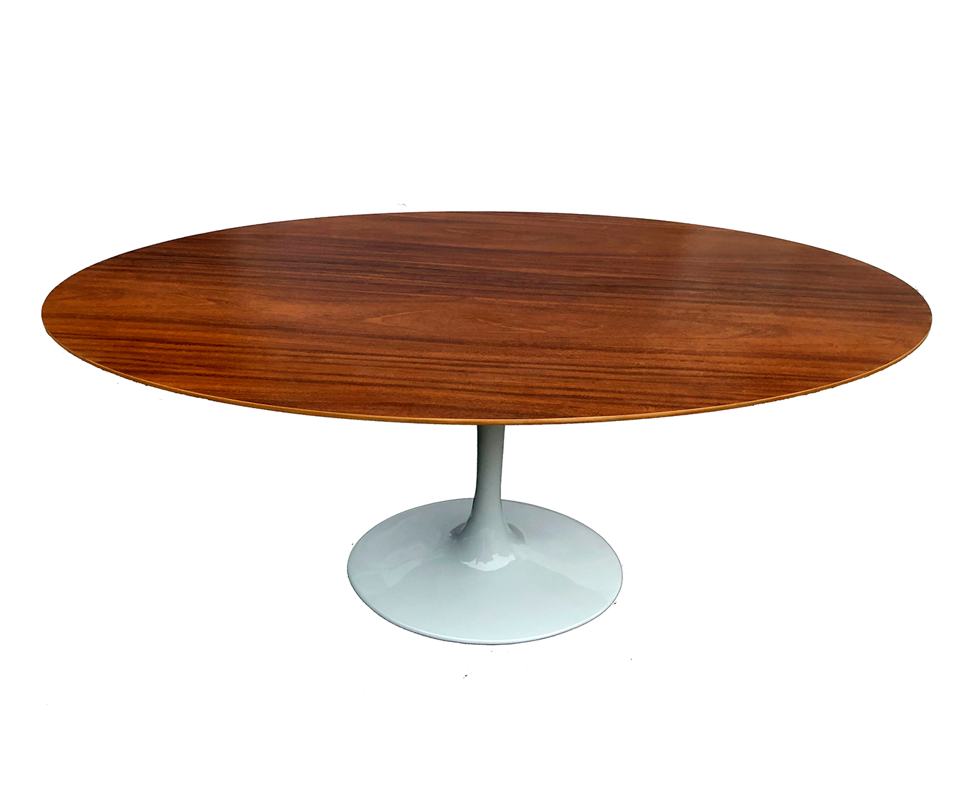 Mesa Saarinen Oval Pau Ferro Base Branca - image 1