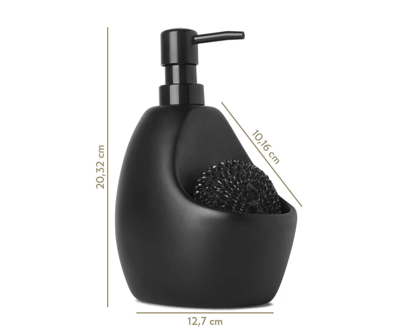 Dispenser para Detergente com esponja Joyce - Preto image number 10