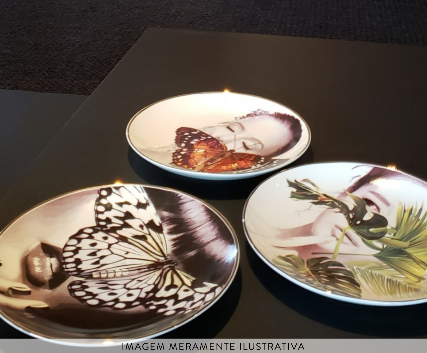 Prato de Porcelana Butterfly Woman image number 6