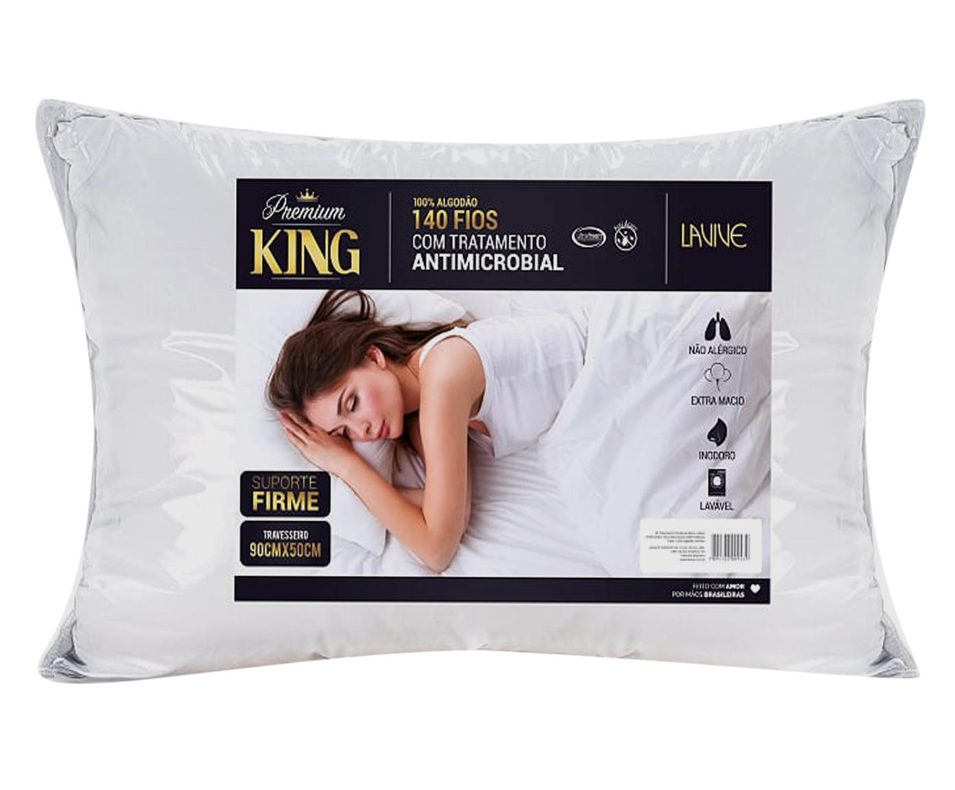 Travesseiro King Firme 140 Fios - image 0