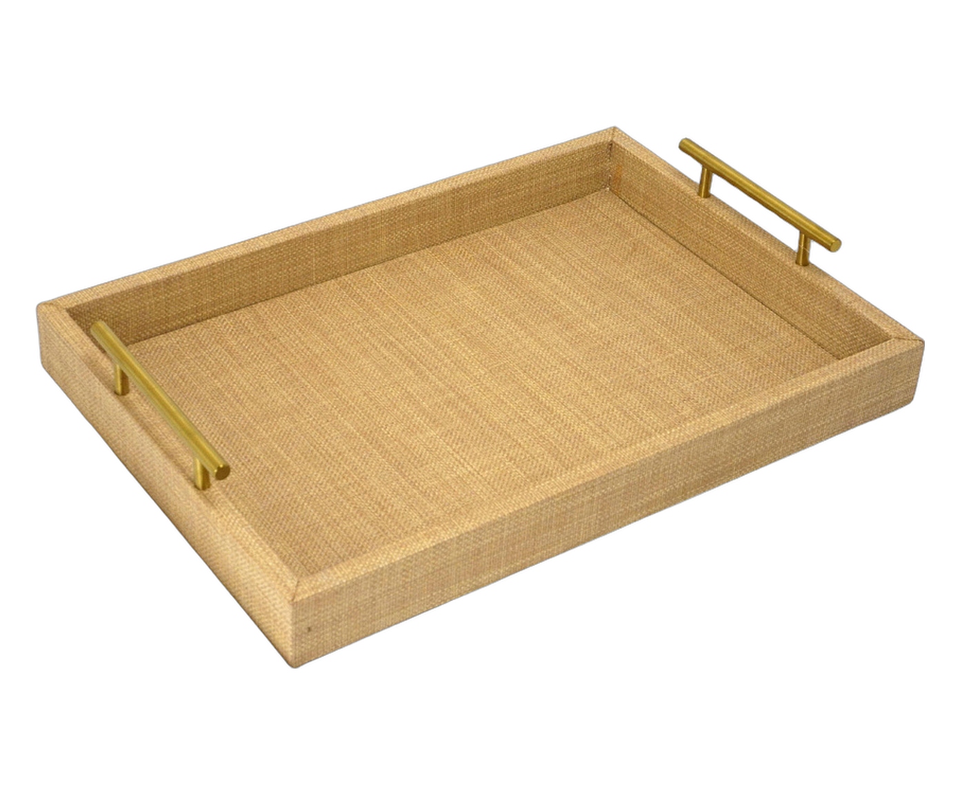 Bandeja Decorativa Platina Dourado e Marrom - image 1