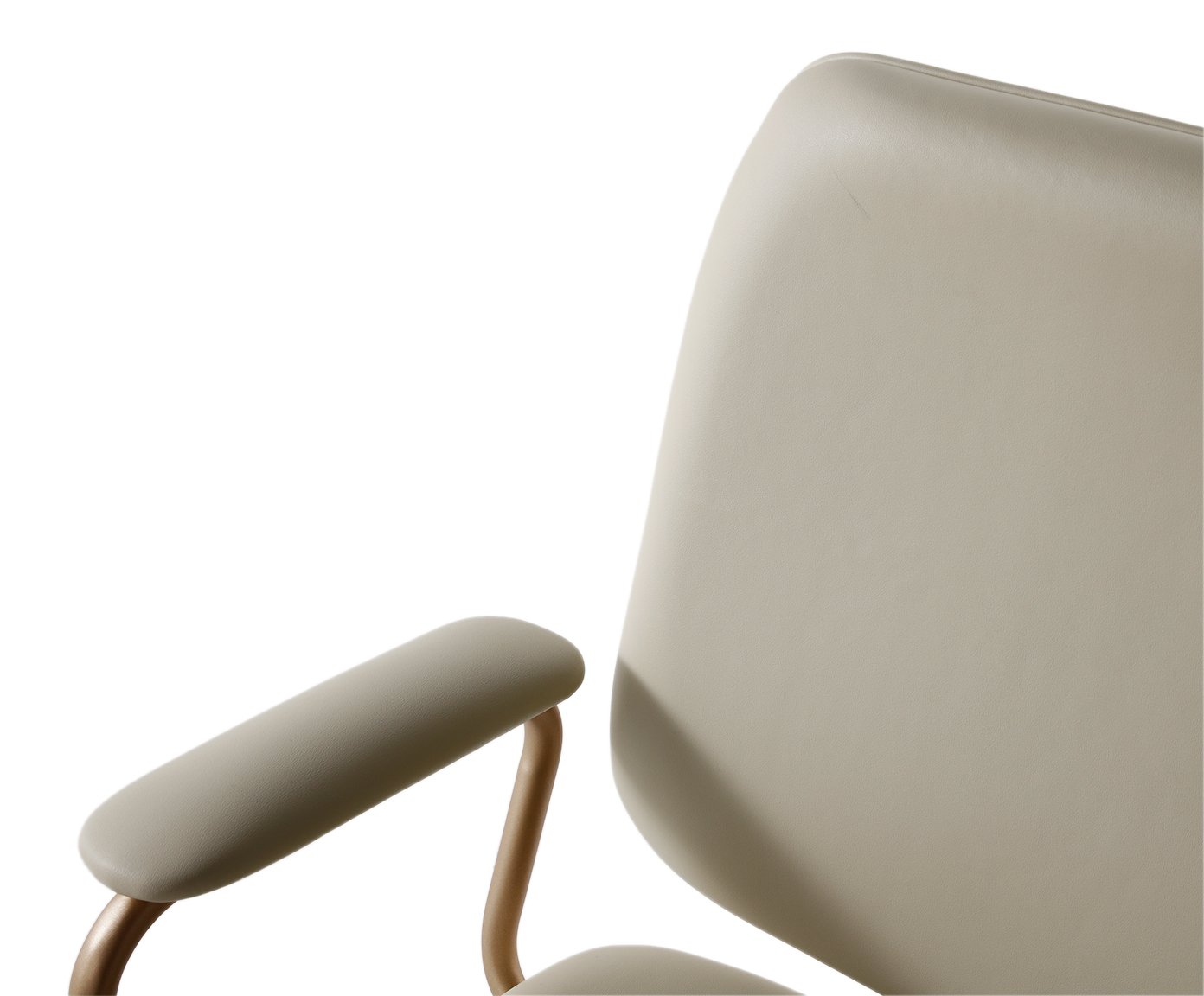 Cadeira Office Chicago Bege com P&eacute;s Ouro Claro image number 8