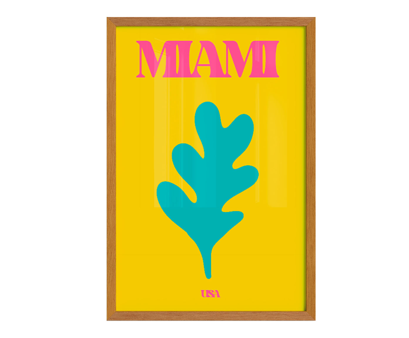 Quadro Miami com Moldura em Madeira image number 1