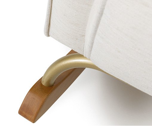 Poltrona de Balan&ccedil;o La Vie em Linho Cru Dourado E image number 2