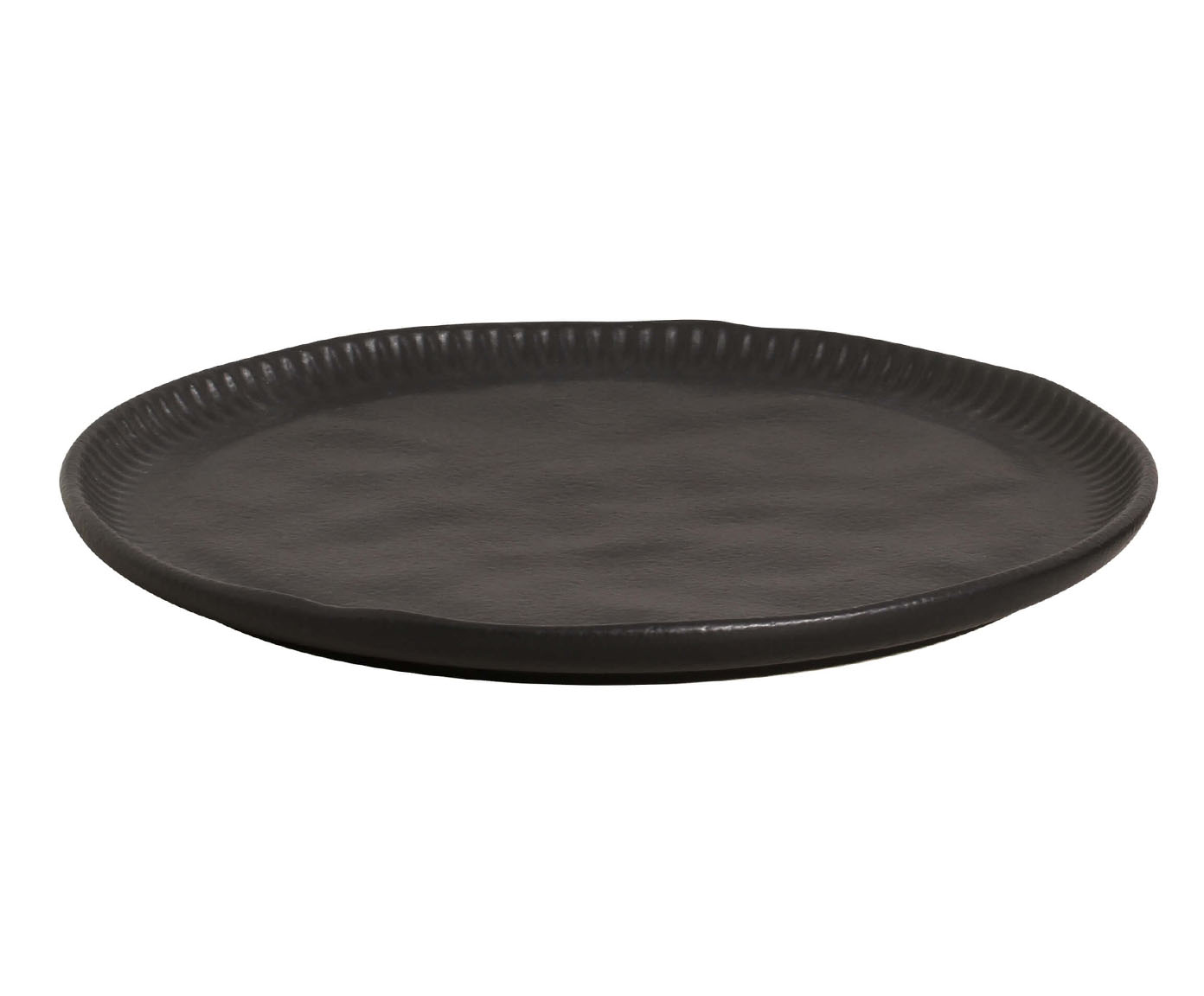 Jogo de Prato Raso Linhas Preto Matte - image 1