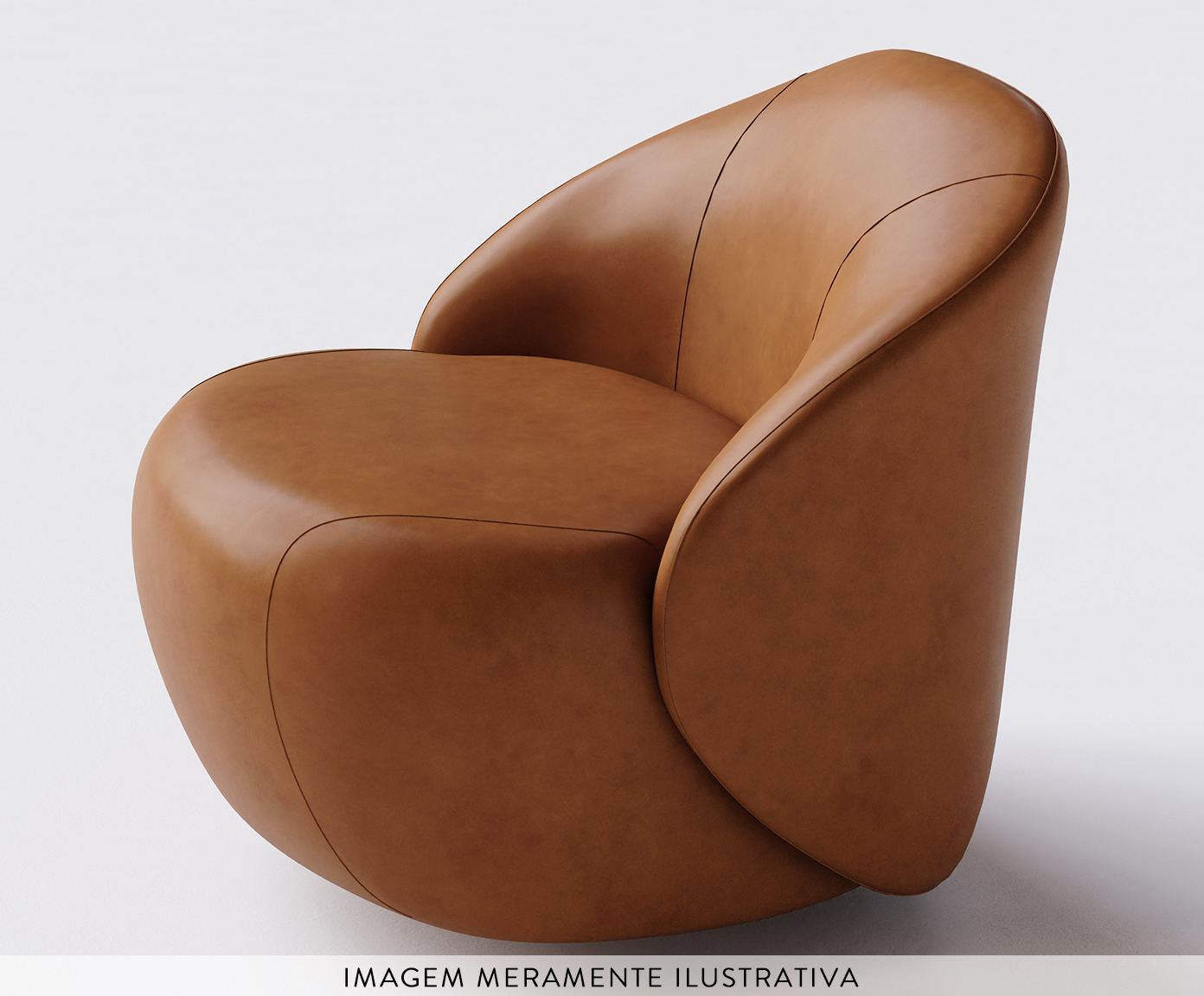 Poltrona Zoe Girat&oacute;ria Marrom image number 3