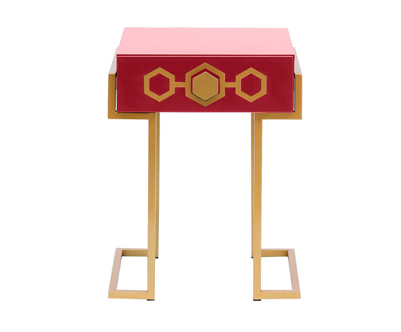 Mesa de Cabeceira Glam Firebrick - Vermelho - image 1