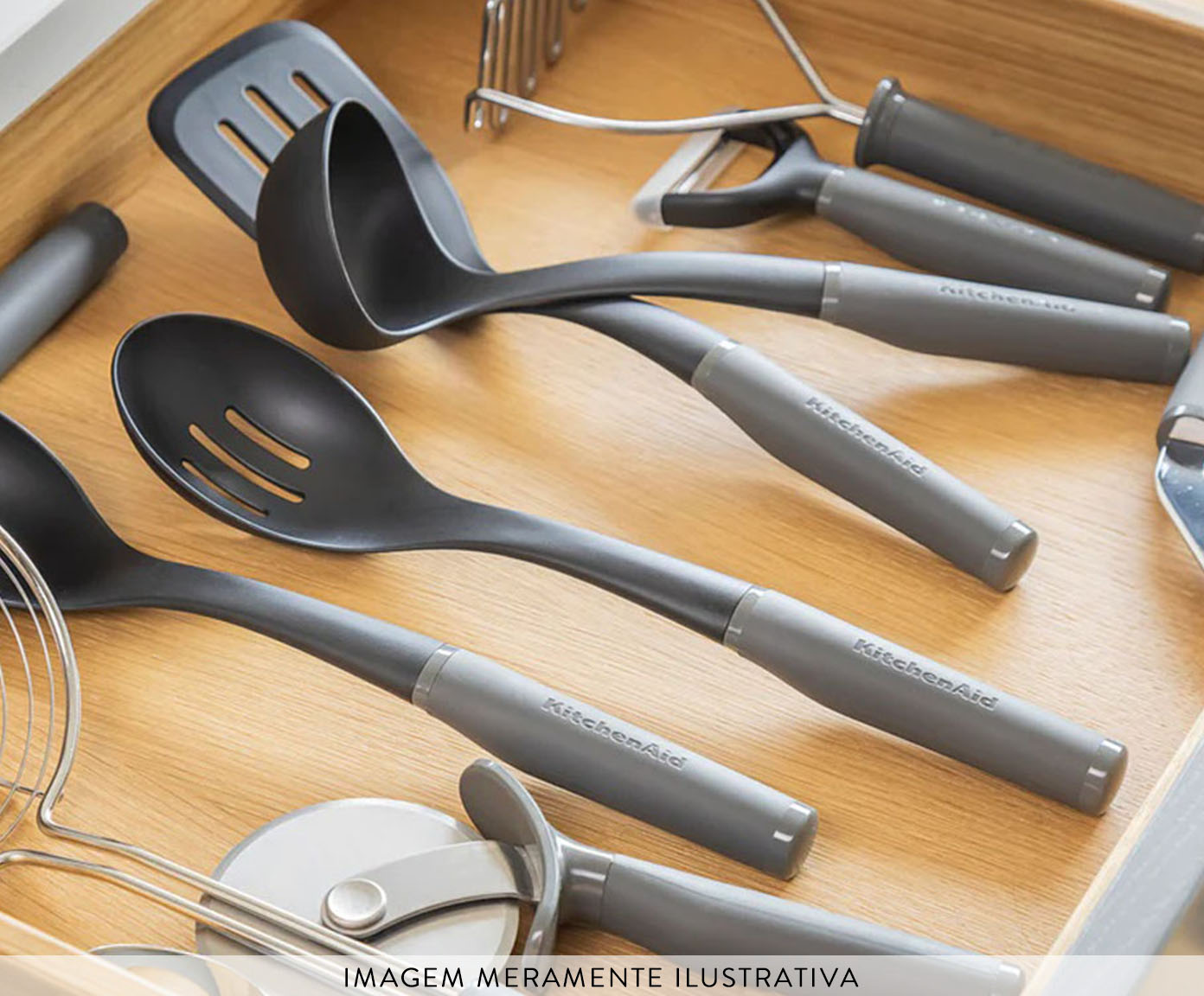 Colher Perfurada para Servir Kitchenaid Cinza - image 1
