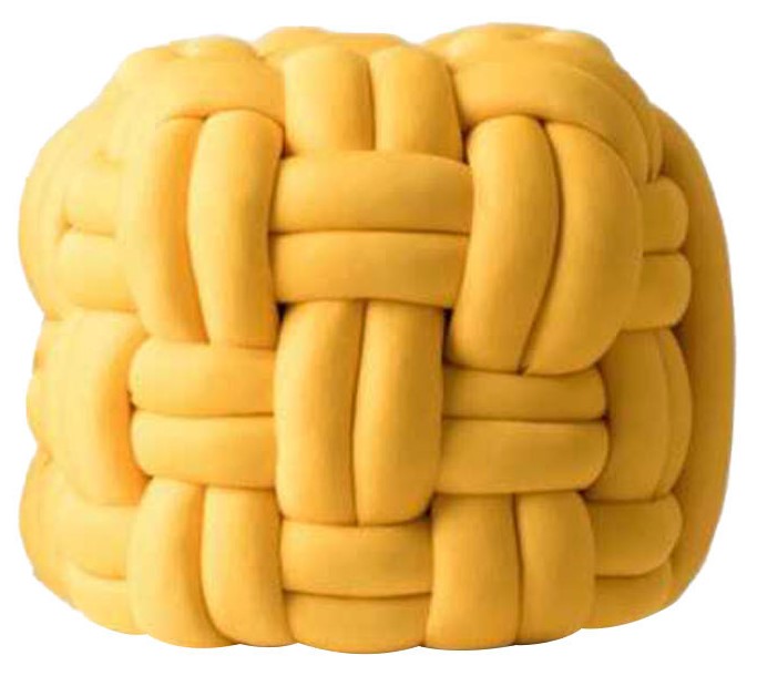 Pufe de Ch&atilde;o Amelie Amarelo - image 0