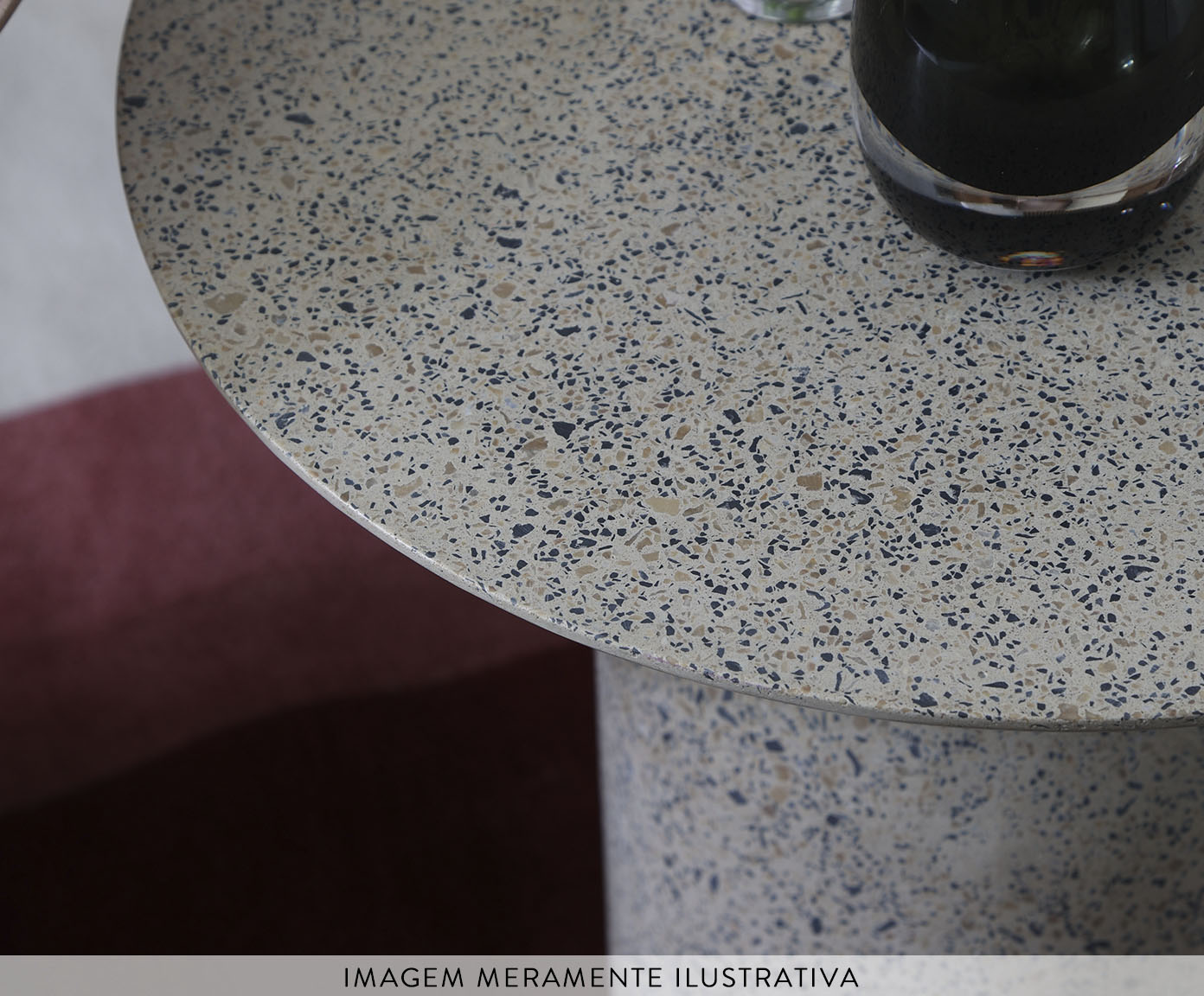 Mesa Lateral Alta Brut em Granilite -  Branco image number 11
