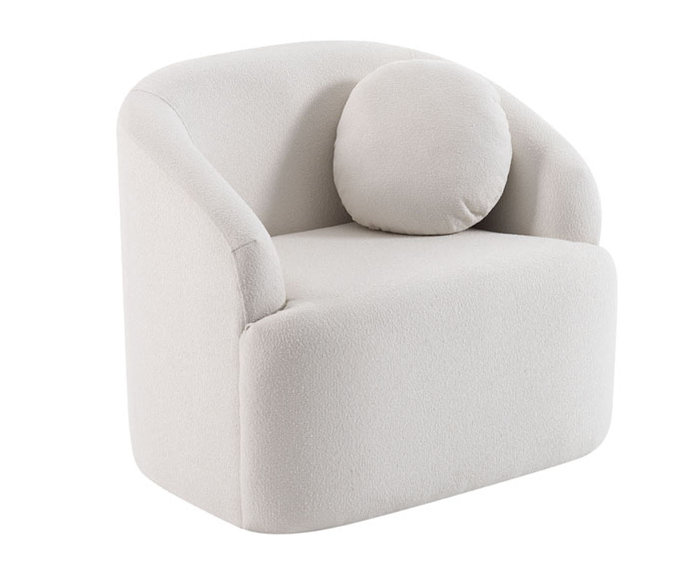 Poltrona em Boucl&eacute; Gema Off-White - image 0