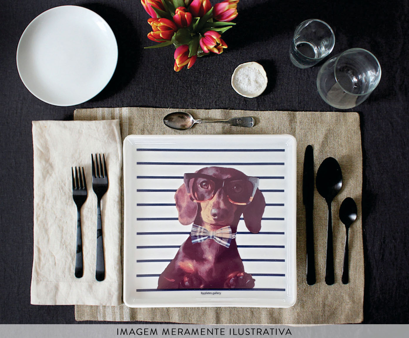 Prato de Porcelana Dachshund Juarez image number 4