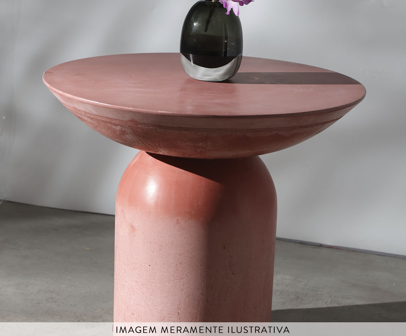 Mesa Lateral M&eacute;dia Brut em Concreto -  Terracota image number 9
