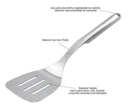 Esp&aacute;tula Premium Slotted Turner Brushed image number 3