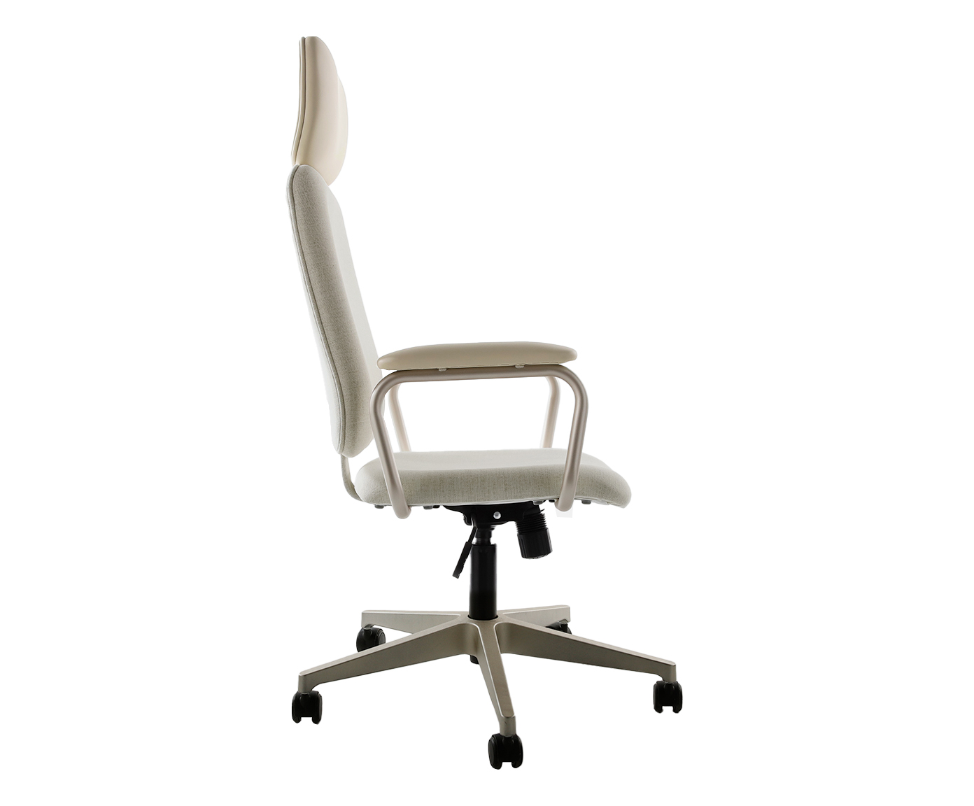 Cadeira Office Gran Chicago Bege com P&eacute;s Ouro Branco image number 3