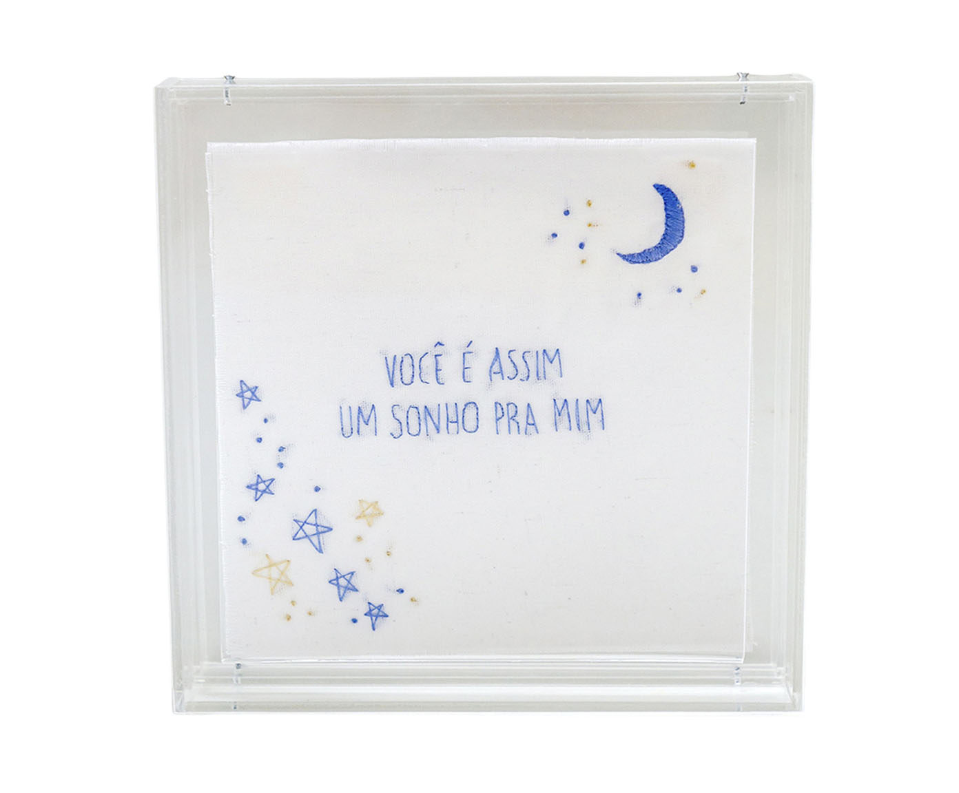 Quadro Caixa Acrilico Voc&ecirc; &Eacute; Assim Branco - image 0