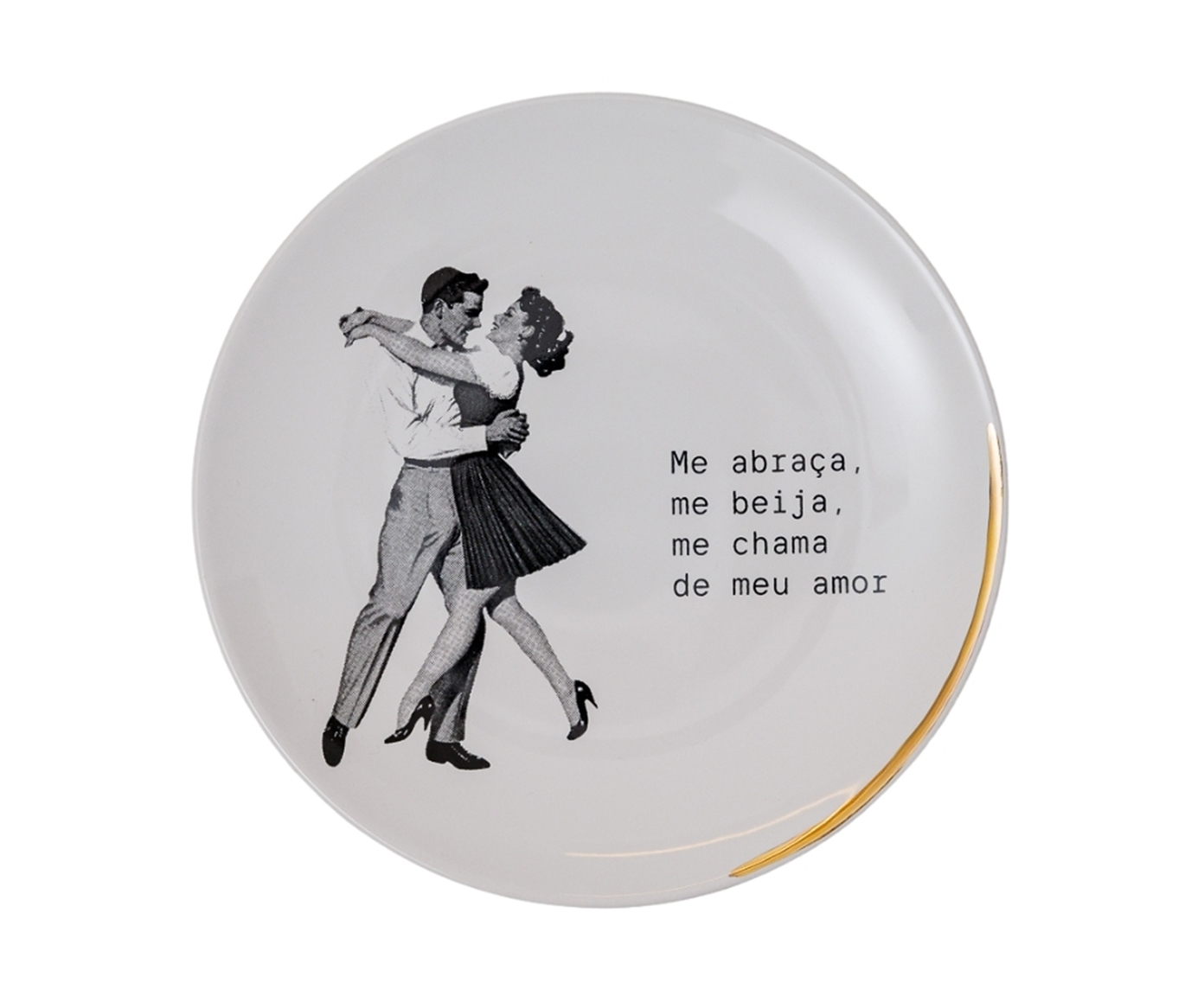Prato Decorativo "Me abra&ccedil;a e me beija" - image 0