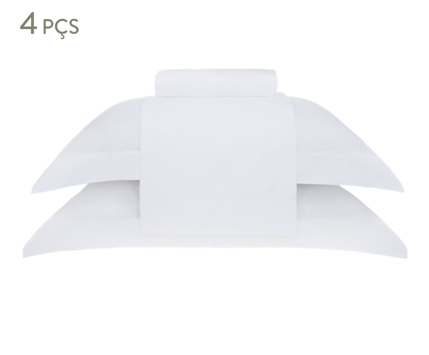 Jogo de Len&ccedil;ol Acetinado Bud Vision New Colors Branco 300 Fios - image 1