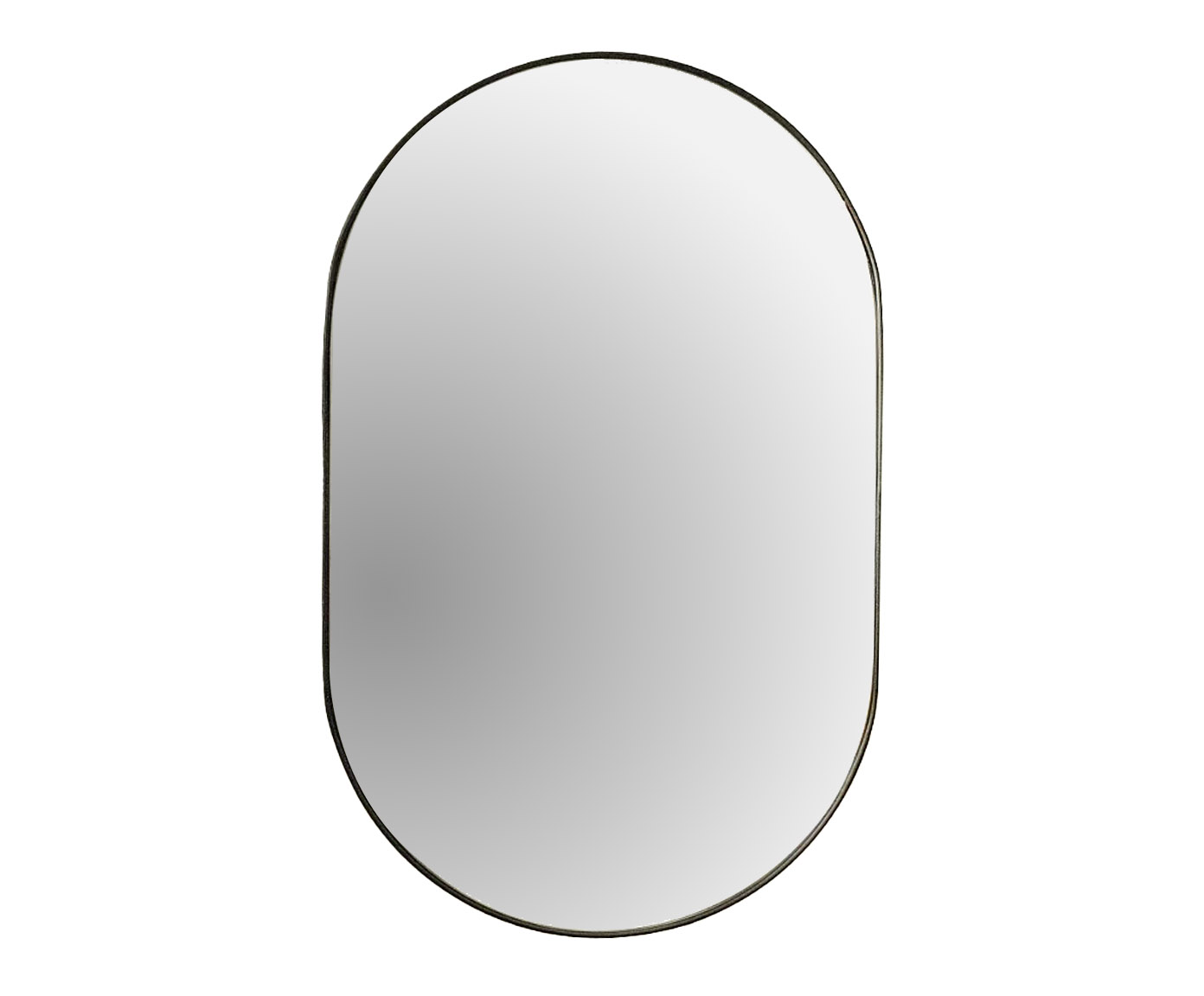 Espelho Oval Tijuca Preto com Led Indireto Branco Frio - image 0