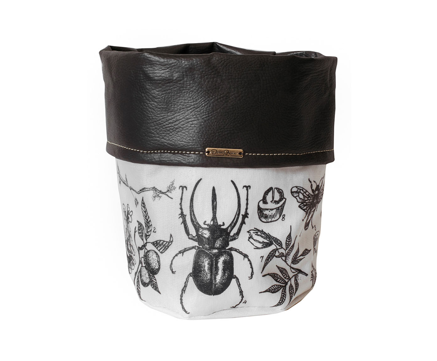 Cachepot em Couro Natureza Preto - image 0