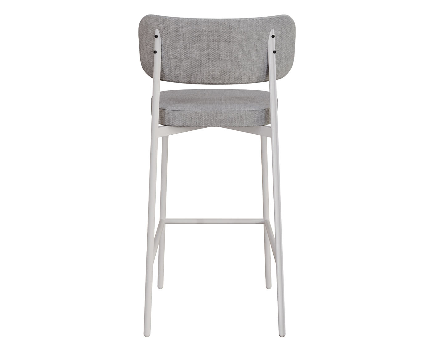 Banqueta Alloa Fixa com P&eacute;s Cinza Claro e Branco image number 3